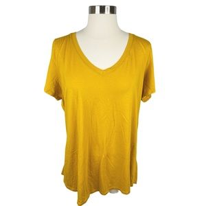 Torrid Golden Yellow V-Neck Top - Size 2